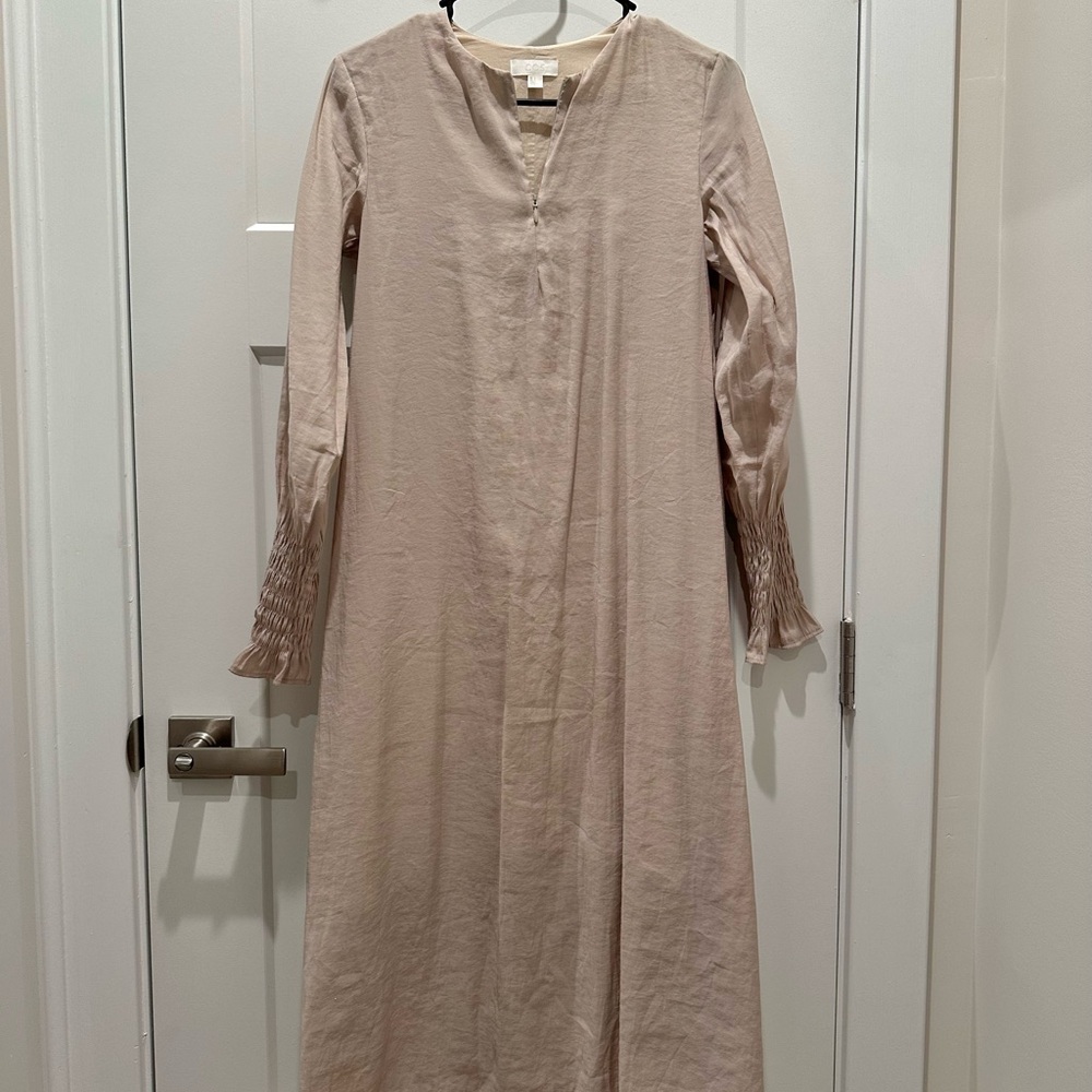 COS Beige Long Sleeve Dress